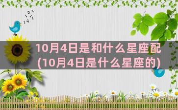 10月4日是和什么星座配(10月4日是什么星座的)