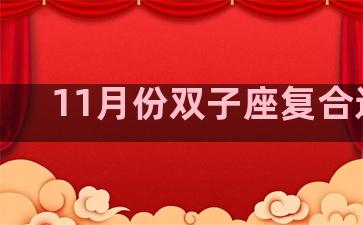 11月份双子座复合运势