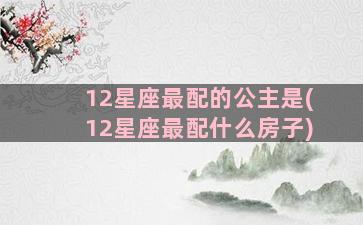 12星座最配的公主是(12星座最配什么房子)