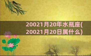 20021月20年水瓶座(20021月20日属什么)