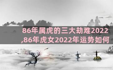 86年属虎的三大劫难2022,86年虎女2022年运势如何