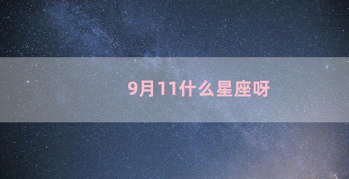 9月11什么星座呀