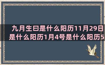 九月生曰是什么阳历11月29日是什么阳历1月4号是什么阳历5月27日是什么哪个星座最好排名第一(九月三曰是什么日子)