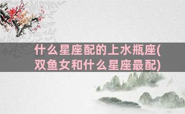 什么星座配的上水瓶座(双鱼女和什么星座最配)