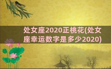 处女座2020正桃花(处女座幸运数字是多少2020)