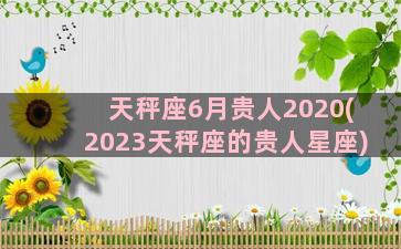 天秤座6月贵人2020(2023天秤座的贵人星座)