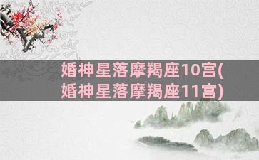 婚神星落摩羯座10宫(婚神星落摩羯座11宫)