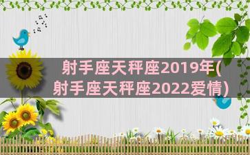 射手座天秤座2019年(射手座天秤座2022爱情)