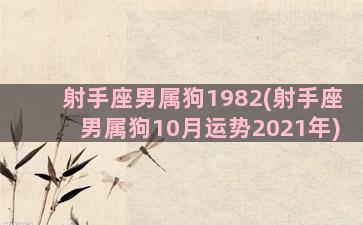 射手座男属狗1982(射手座男属狗10月运势2021年)