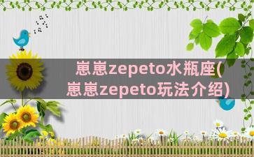 崽崽zepeto水瓶座(崽崽zepeto玩法介绍)