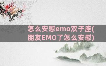 怎么安慰emo双子座(朋友EMO了怎么安慰)