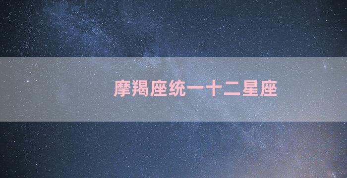 摩羯座统一十二星座