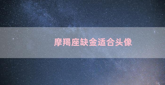 摩羯座缺金适合头像