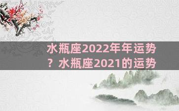 水瓶座2022年年运势？水瓶座2021的运势