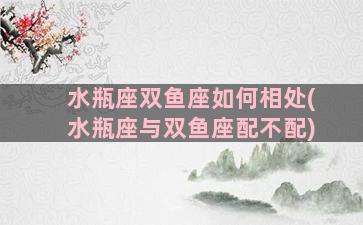 水瓶座双鱼座如何相处(水瓶座与双鱼座配不配)