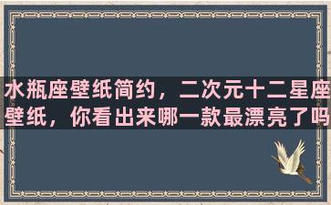 水瓶座壁纸简约，二次元十二星座壁纸，你看出来哪一款最漂亮了吗