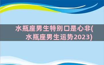 水瓶座男生特别口是心非(水瓶座男生运势2023)