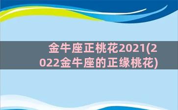 金牛座正桃花2021(2022金牛座的正缘桃花)