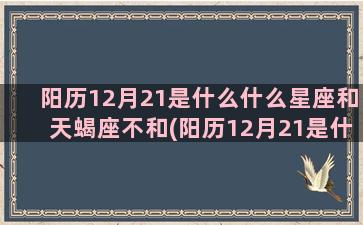 阳历12月21是什么什么星座和天蝎座不和(阳历12月21是什么星座呀)